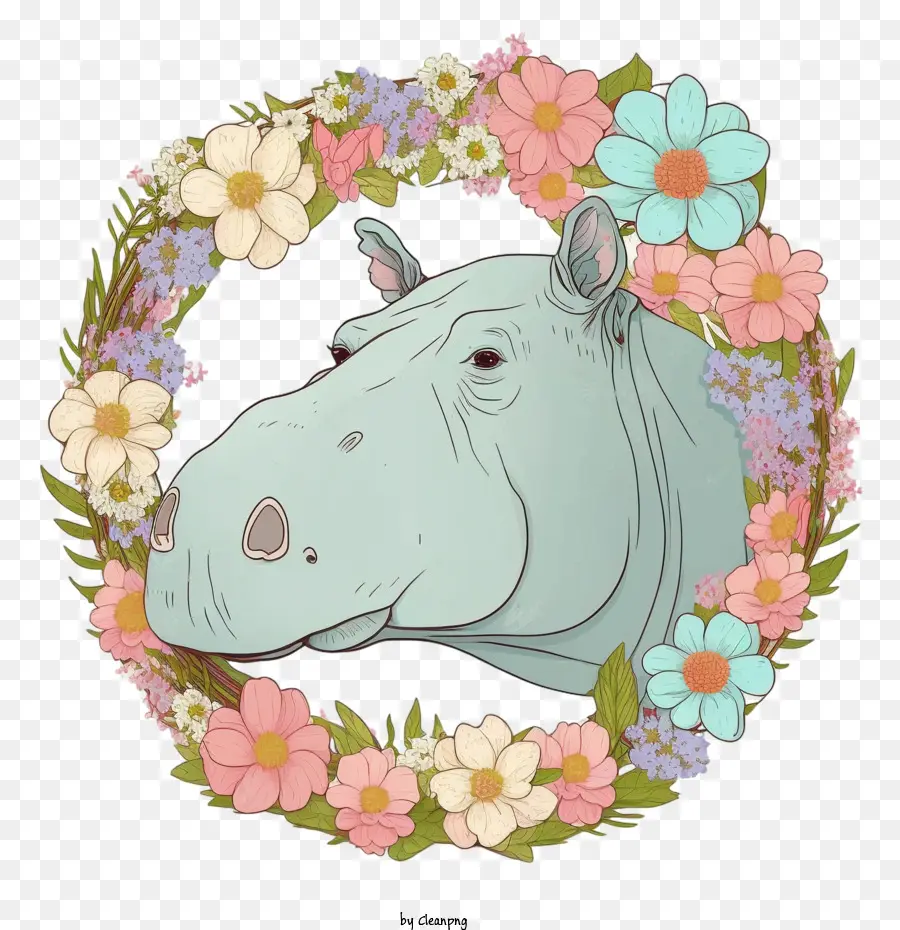 Hippo，Cartoon Hipopótamo PNG