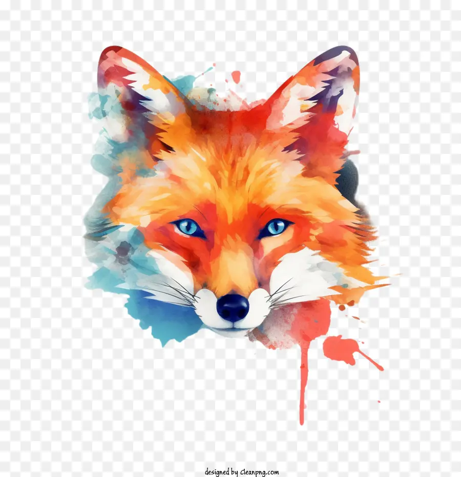 Aquarela Fox，Fox PNG