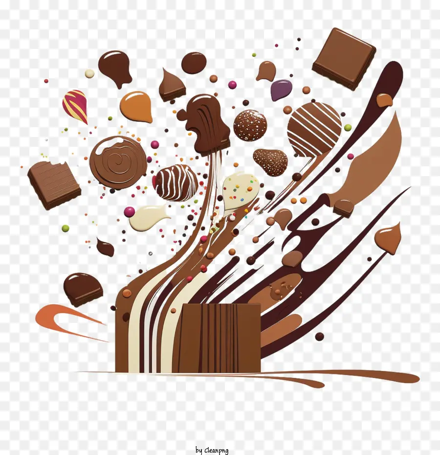 Dia Internacional Do Chocolate，Explosão De Chocolate PNG