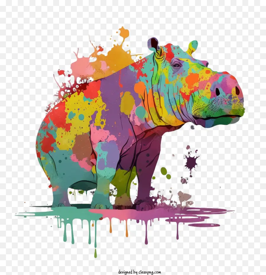 Hippo，Pop Art Hippo PNG