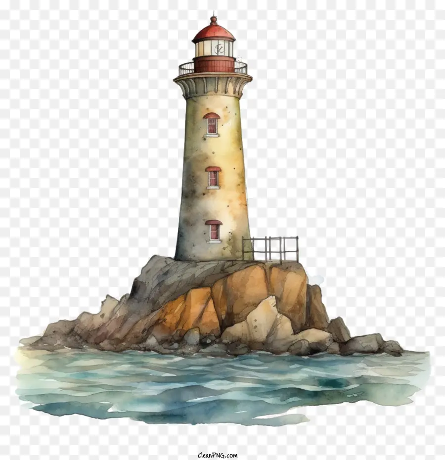 Aquarela Do Farol，Lighthouse PNG