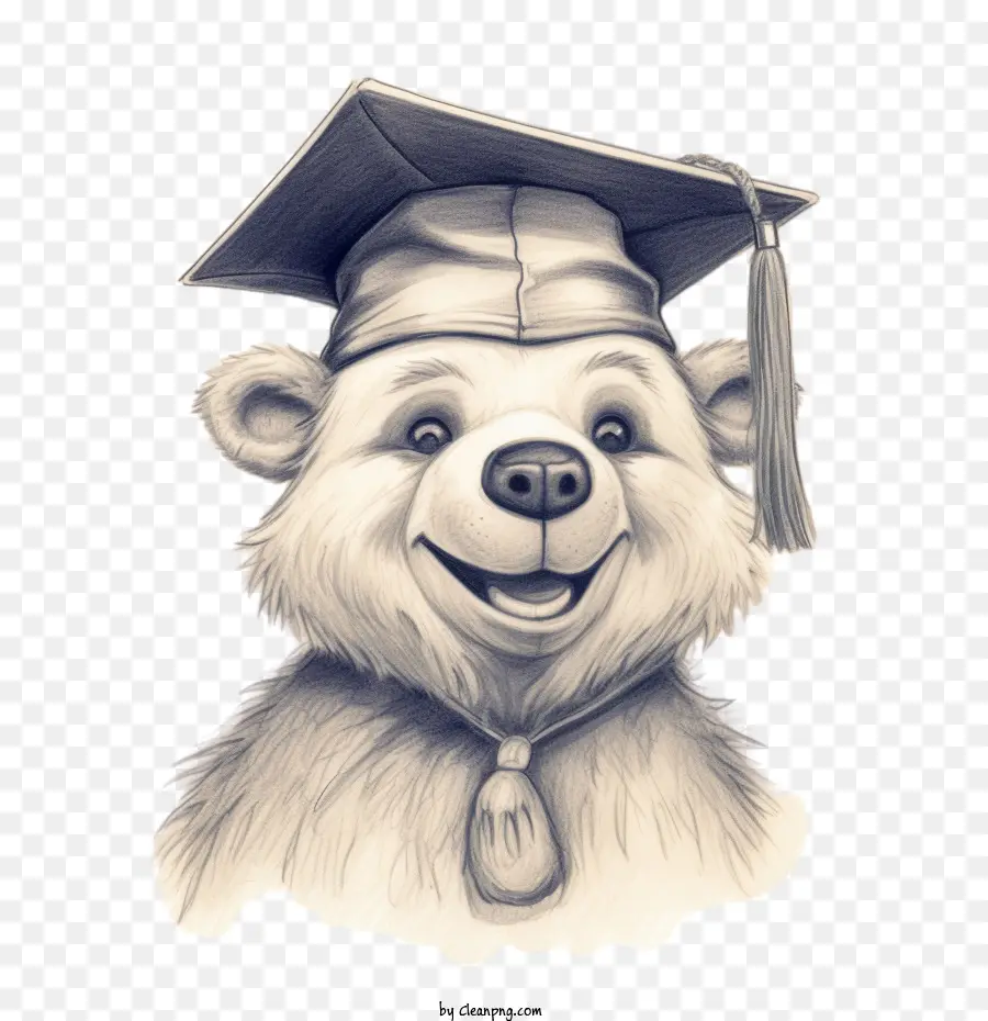 Chapéu De Formatura，Urso De Desenho Animado PNG