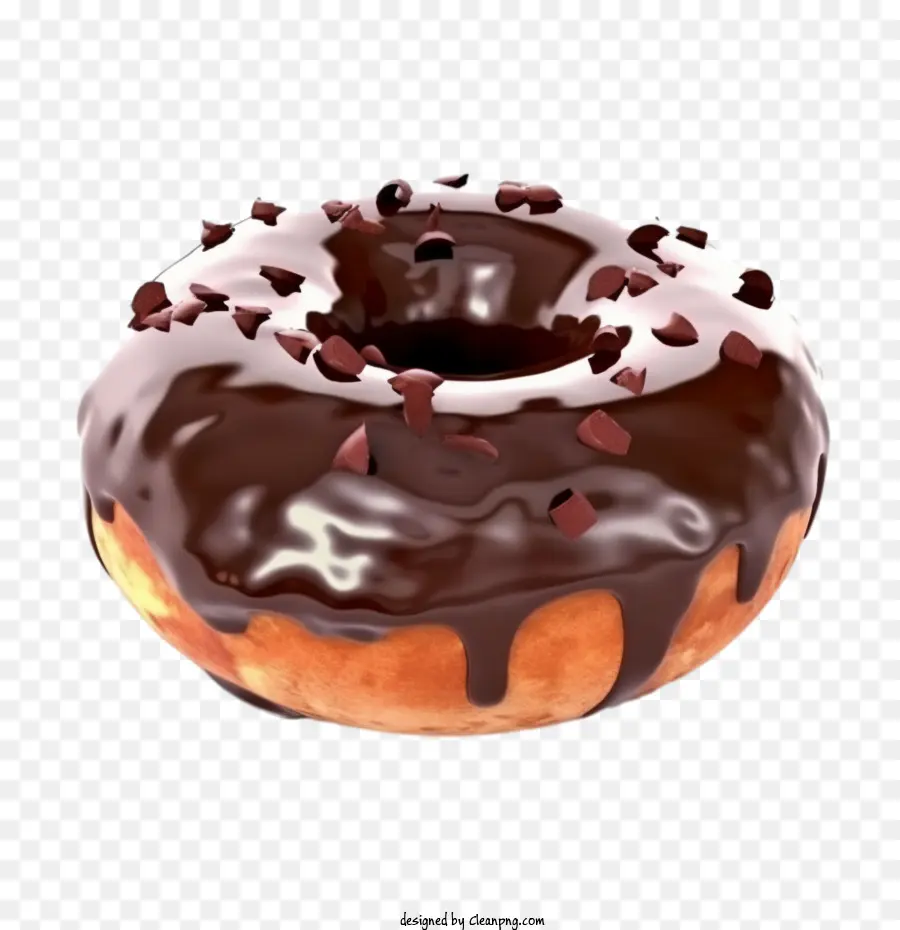 Donut De Chocolate，Chocolate De Vidro De Rosca PNG