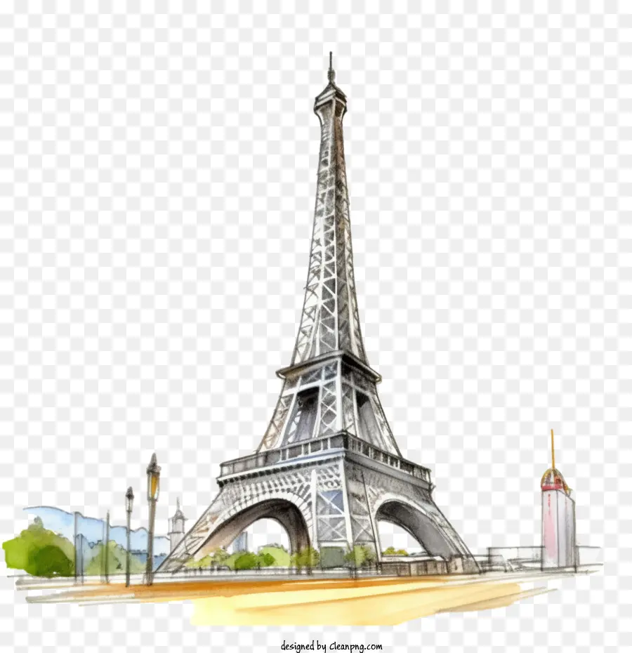 Torre Eiffel，Aquarela Torre Eiffel PNG