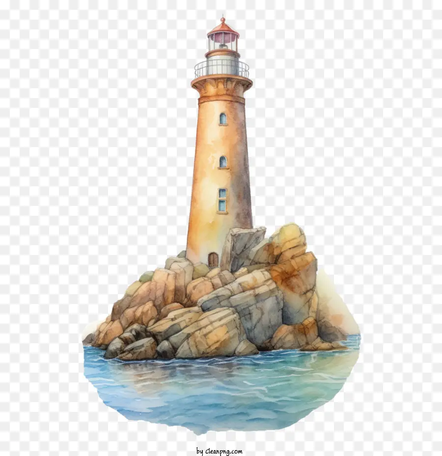 Lighthouse，Aquarela Do Farol PNG