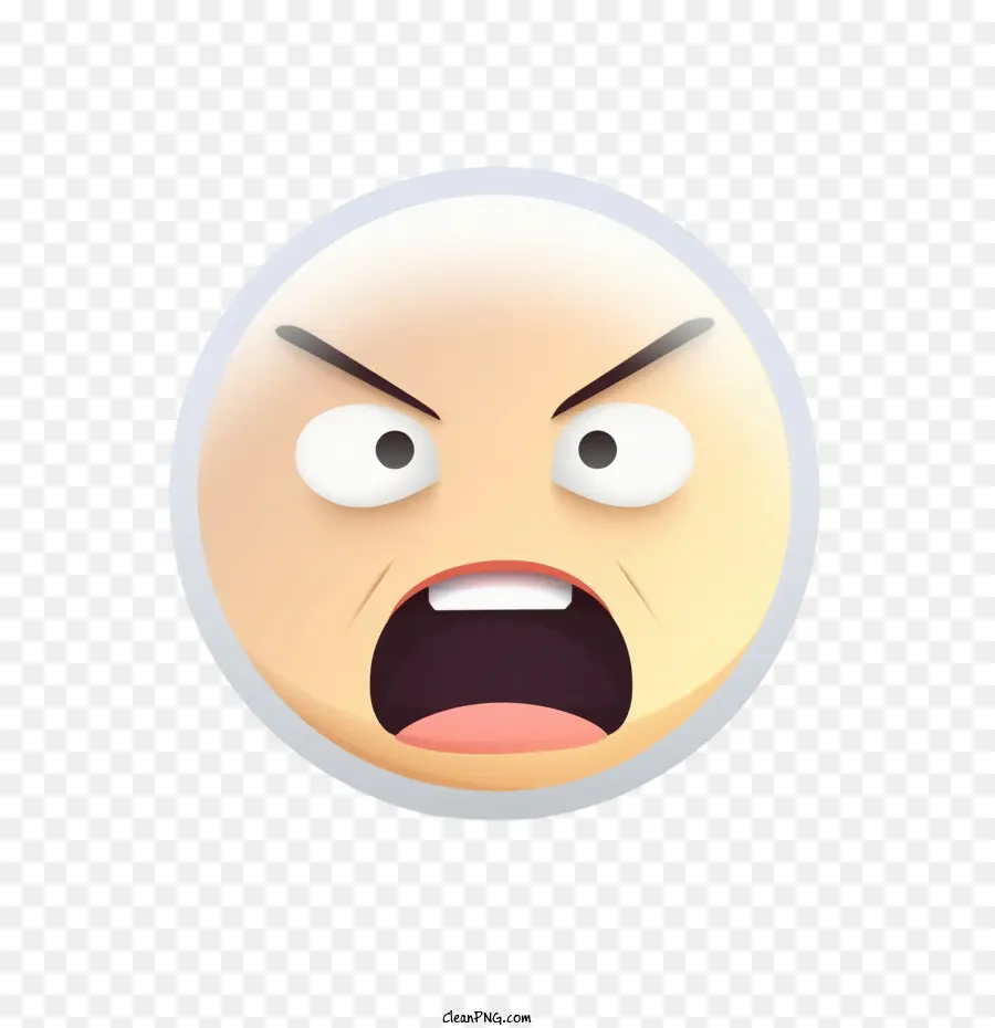 Cara Emoji，Emoji De Rosto Enfurecido PNG