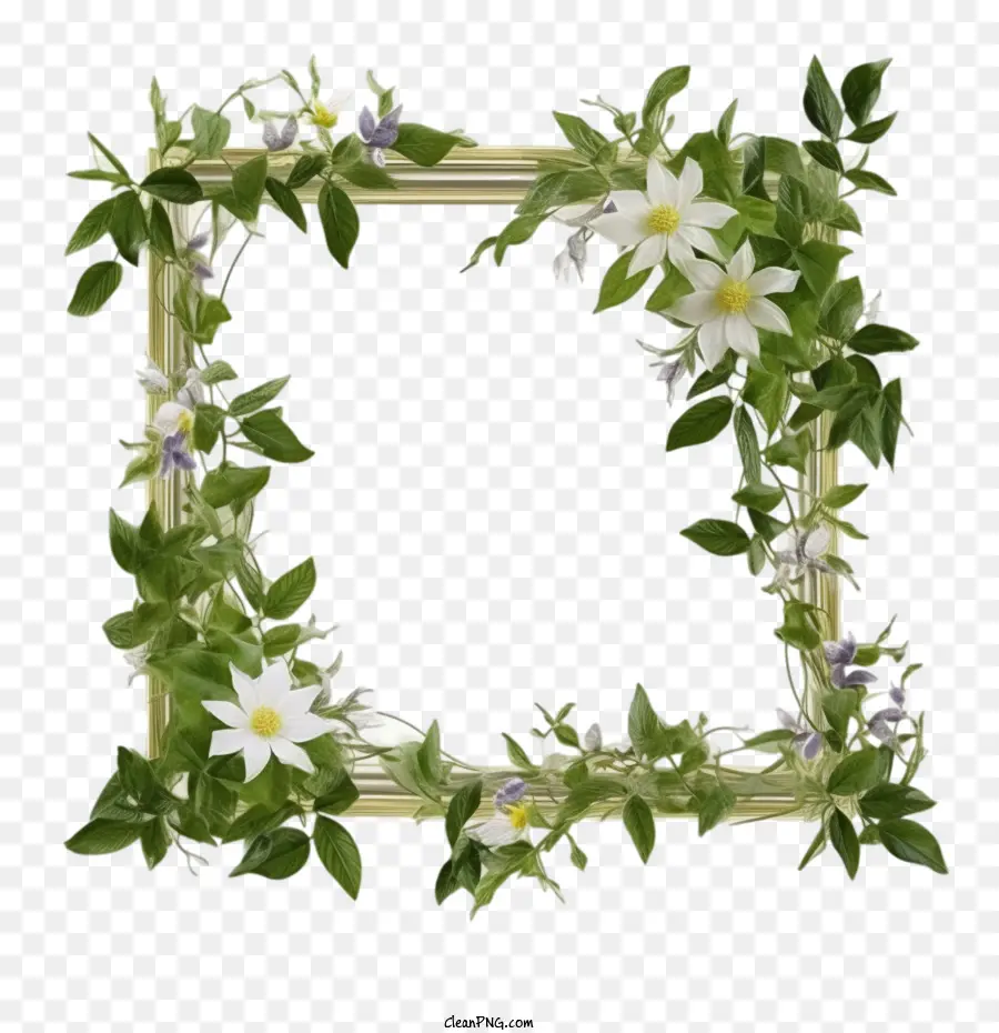 Clematis Flor，Clematis Flor Frame PNG