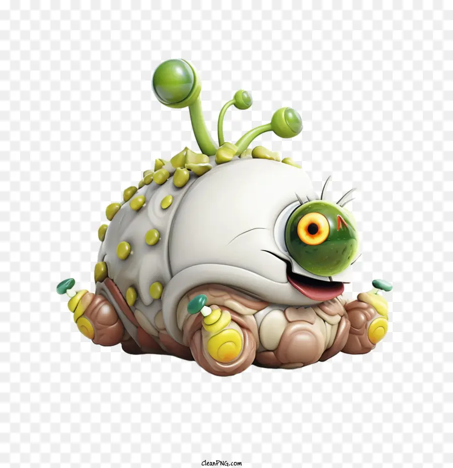 Cartoon Caterpillar，A Imagem é Branca E Verde PNG