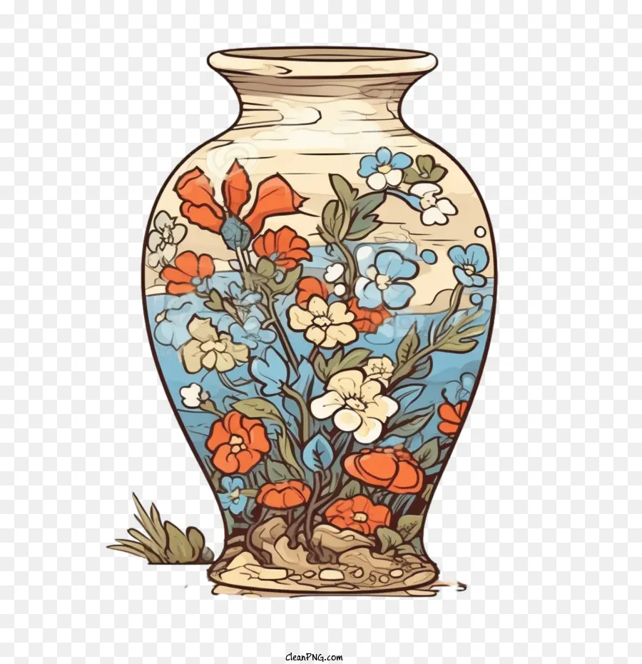 Vaso Vintage，Vaso De Flores PNG