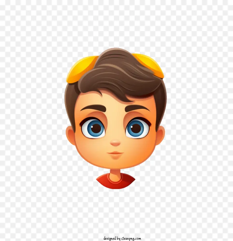 Pensando Emoji，Menino Sorridente PNG