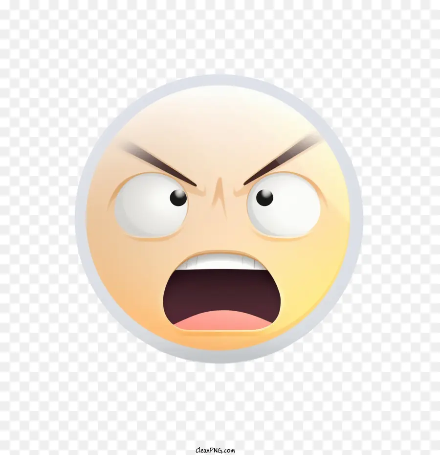 Cara Emoji，Irritado PNG