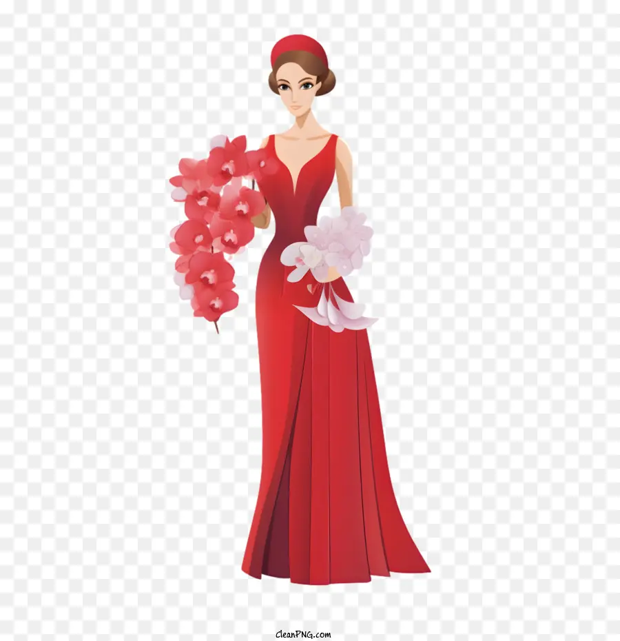 Vestido De Noiva，Vestido Vermelho PNG