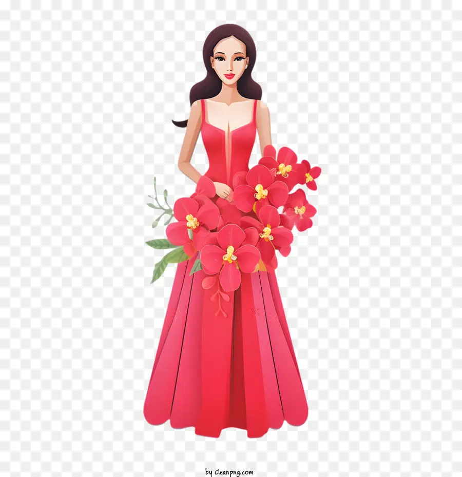 Vestido De Noiva，Vestido Vermelho PNG