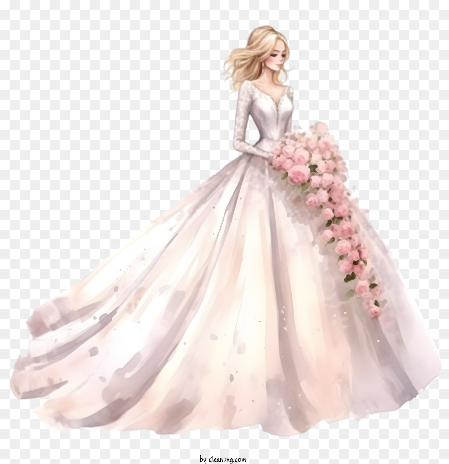 Vestido De Menina Loira De Casamento PNG , Mulher, Vestido, Felicidade PNG  Imagem para download gratuito