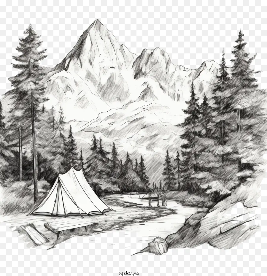 Camping，Natureza PNG