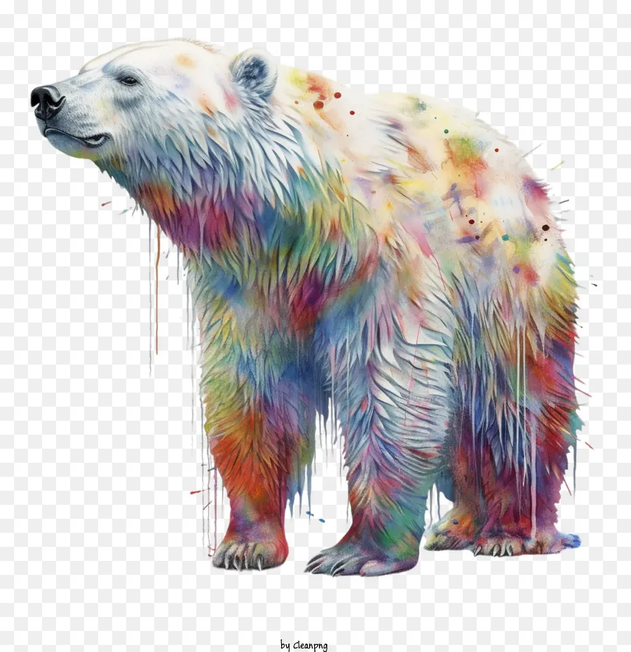 Urso Polar，Pintura PNG