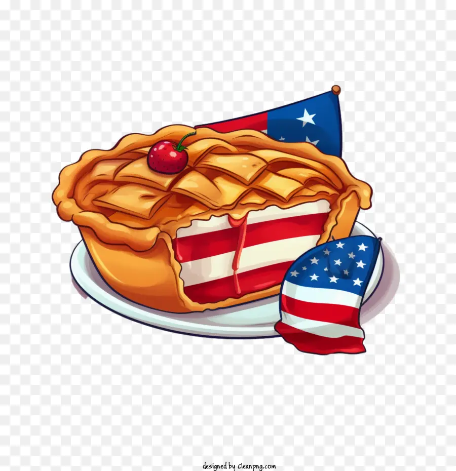Torta De Maçã，Bandeira Americana PNG