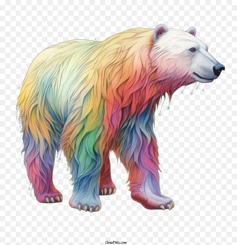 Urso Polar，Urso Colorido PNG