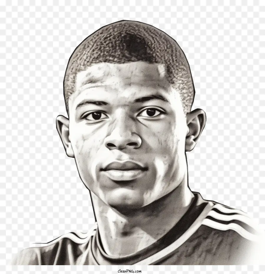 Kylian Mbappé，Desenho De Retrato PNG