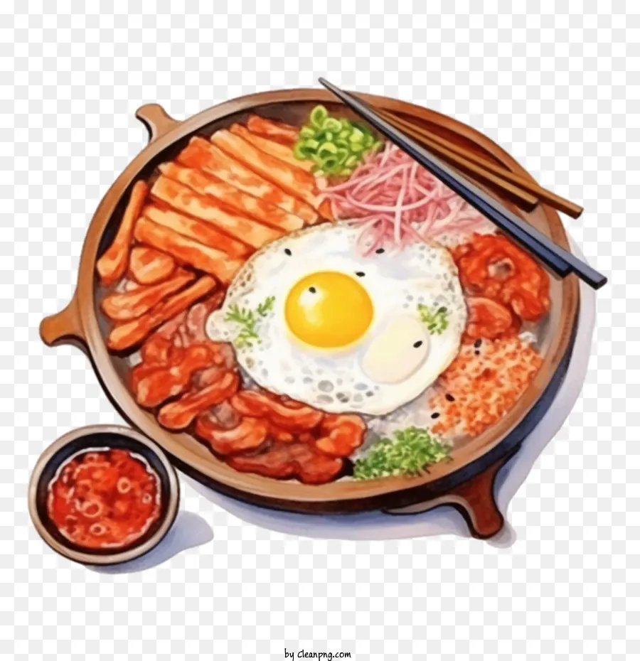 Comida Coreana，Arroz Frito Coreano PNG