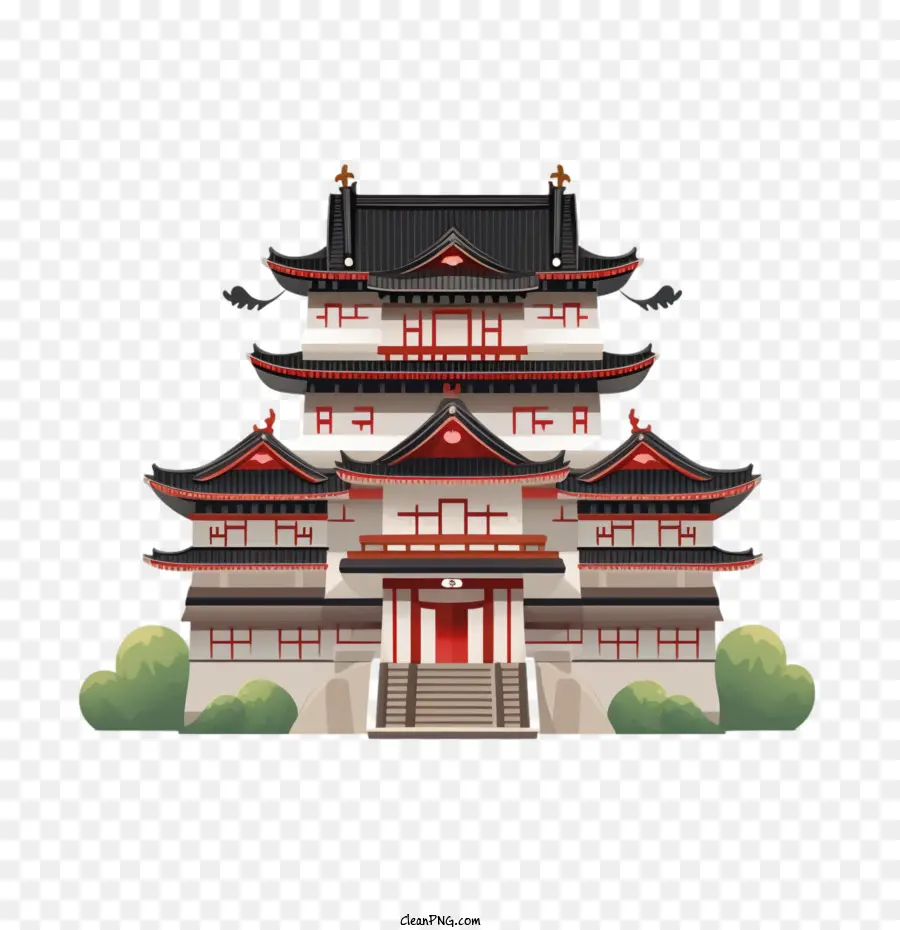 Castelo Japonês，A Arquitetura Chinesa PNG