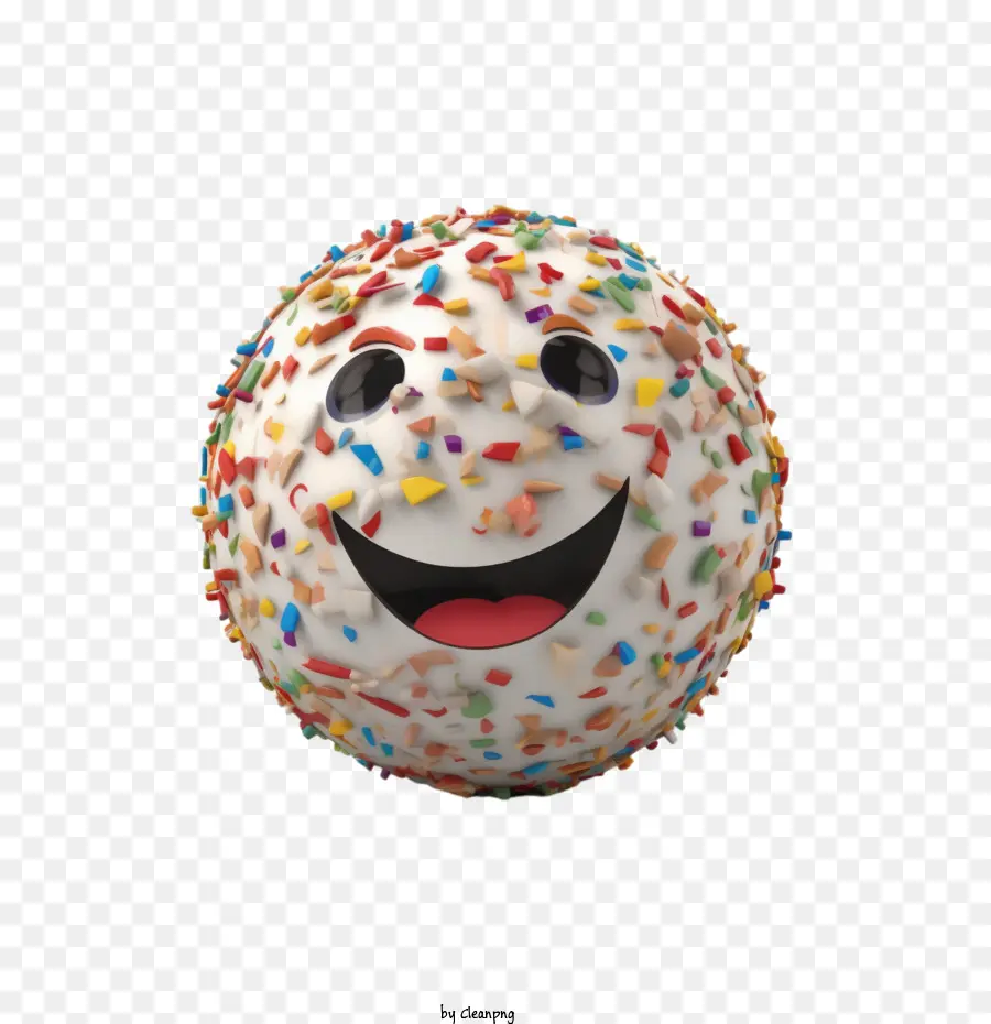 Bola De Confete，Bola Sorridente PNG