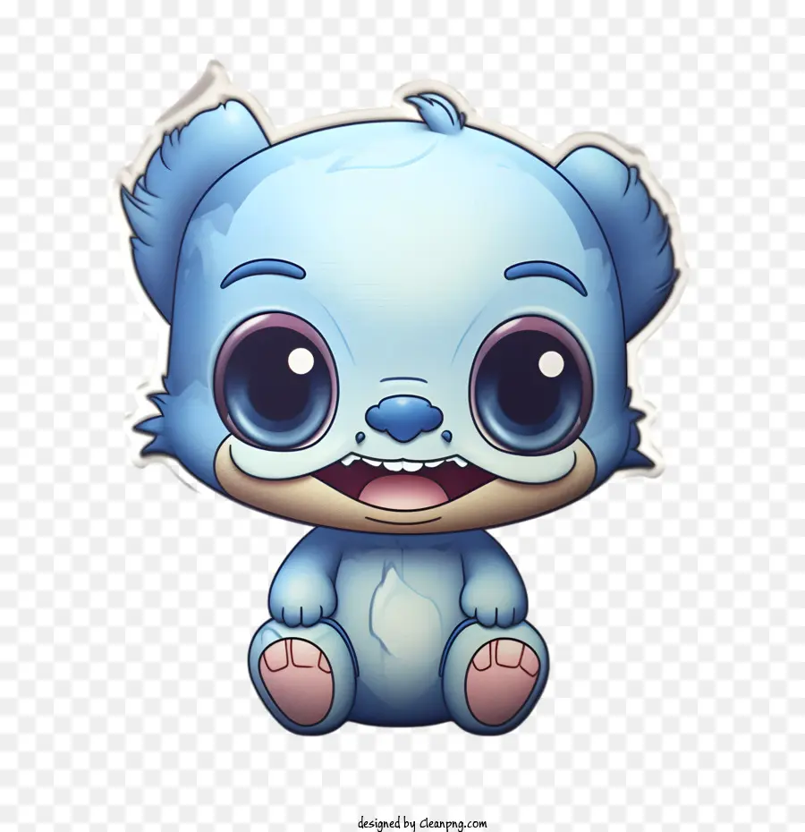 Emoji Fofo，Urso Azul PNG