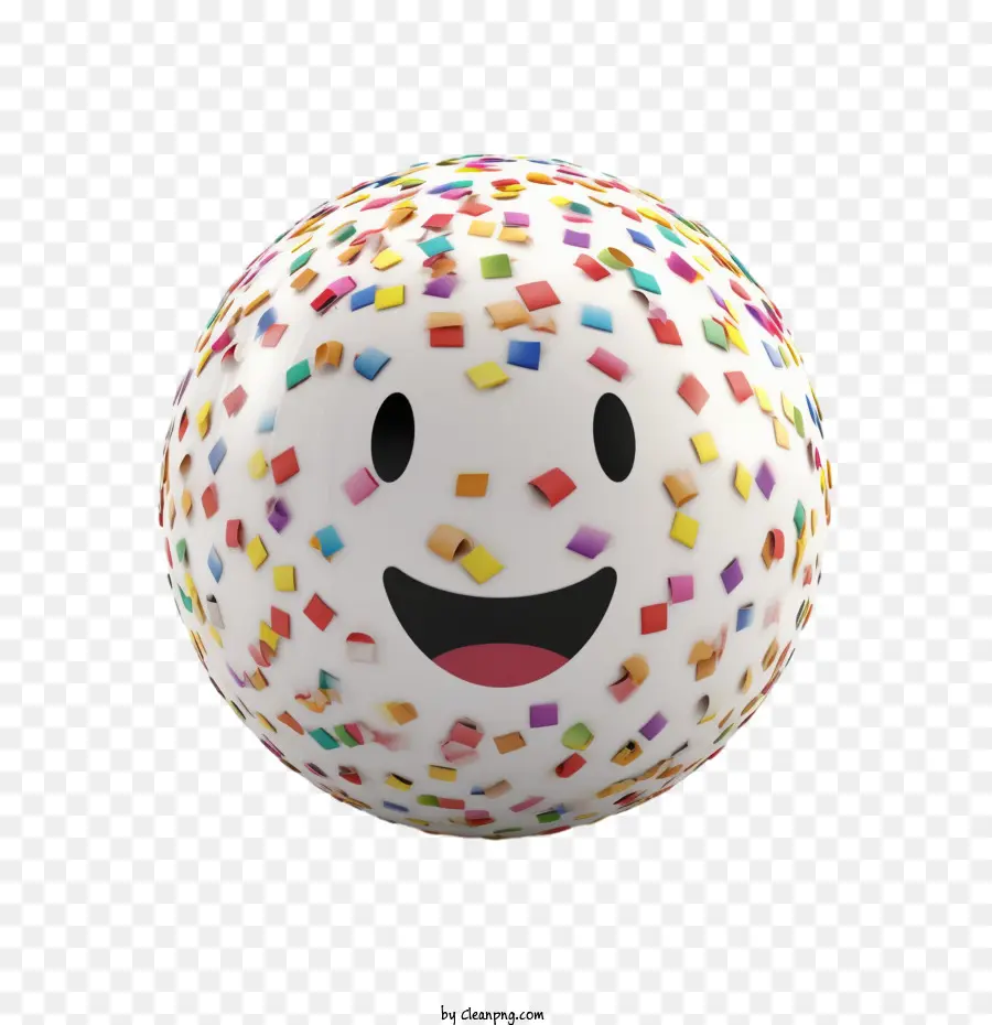 Bola De Confete，Bola Emoji Sorridente PNG