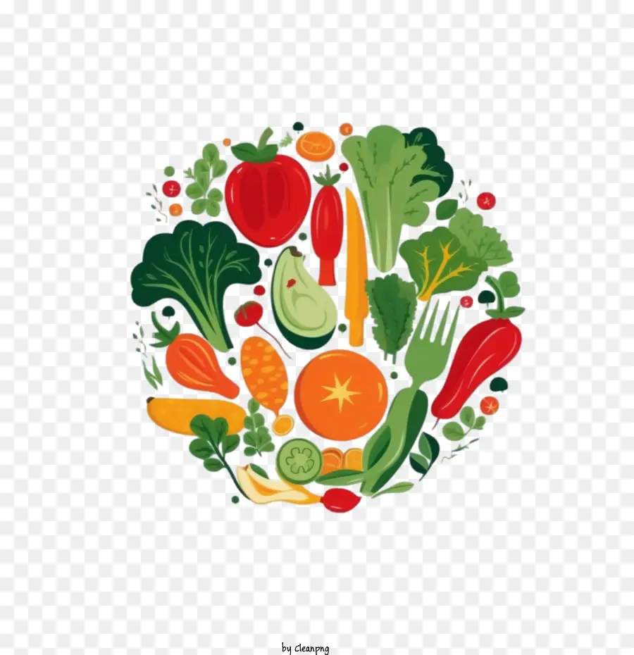 Dia Vegetariano，Legumes E Frutas PNG