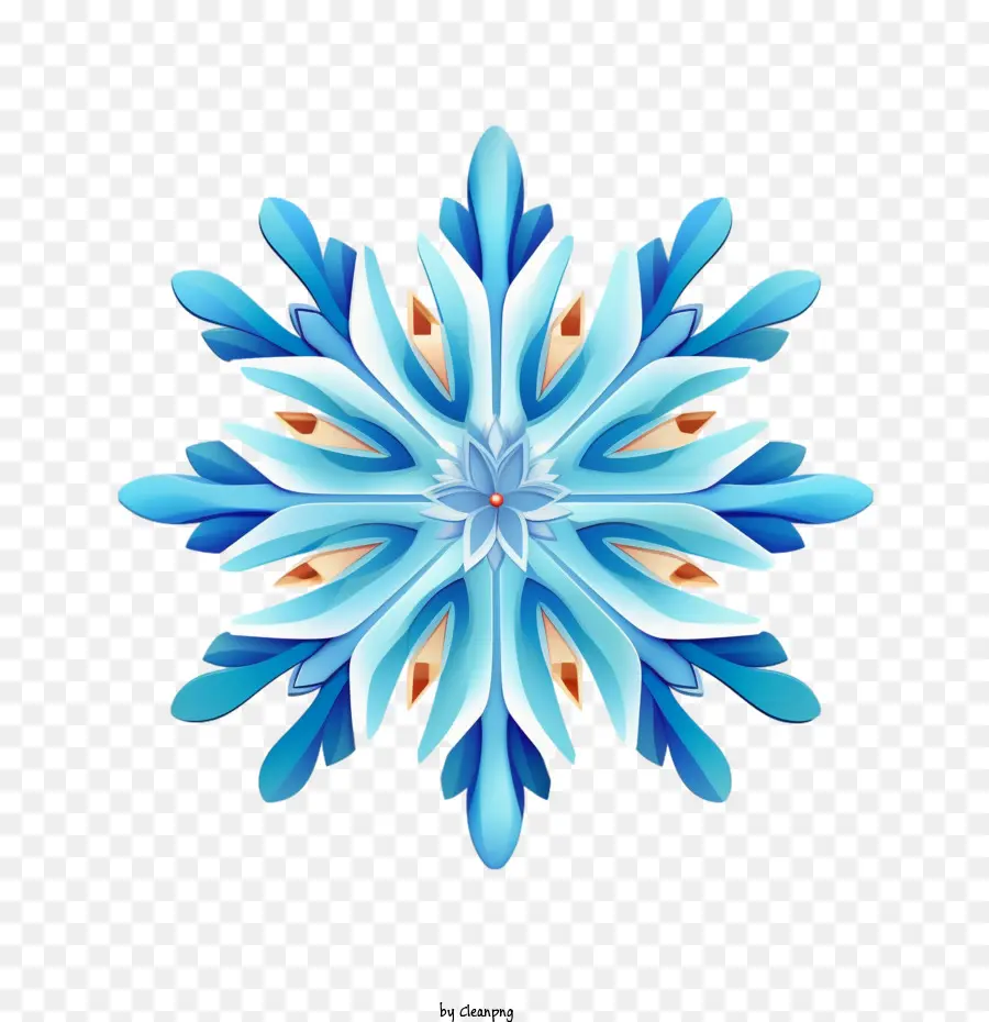 Floco De Neve，Azul Do Floco De Neve PNG