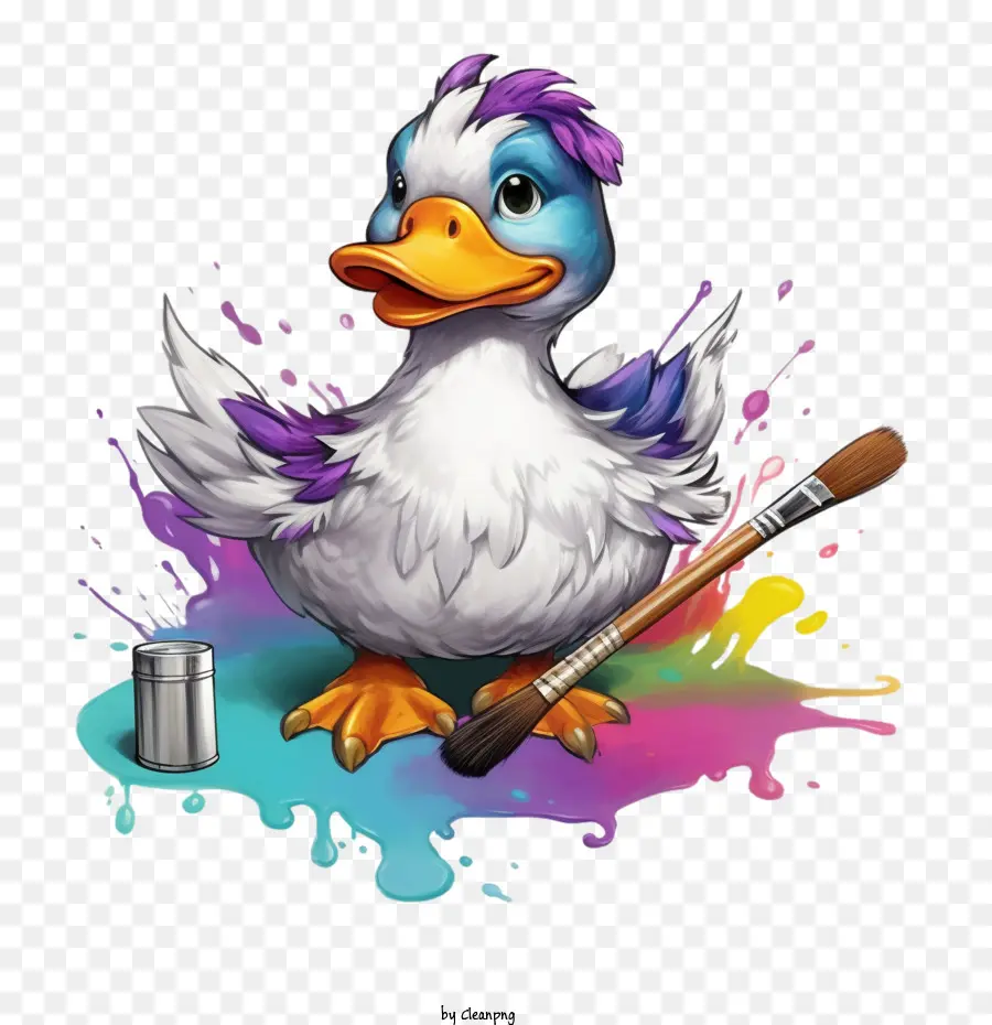 Pato，Pato Colorido PNG