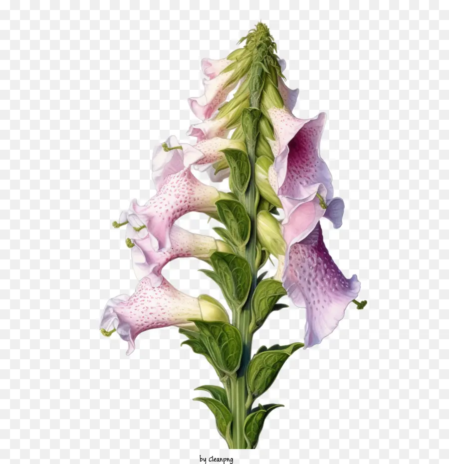 Flor De Foxglove，Cor De Rosa PNG