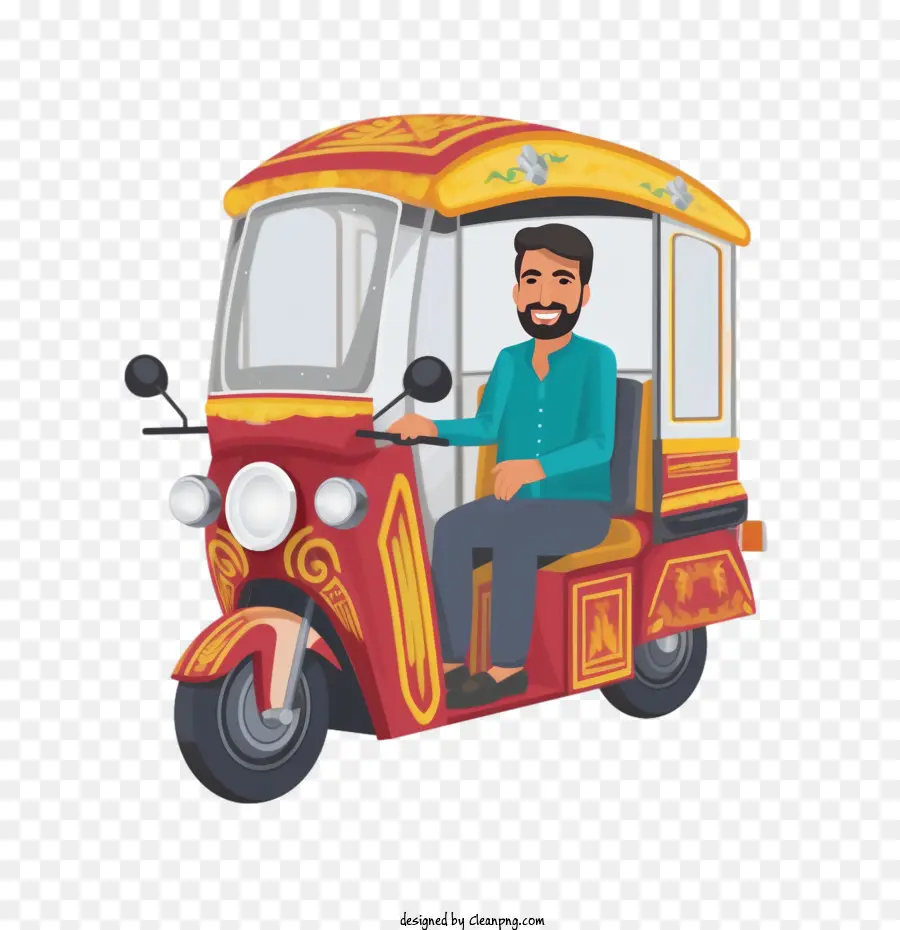 Auto Rickshaw，Homem PNG