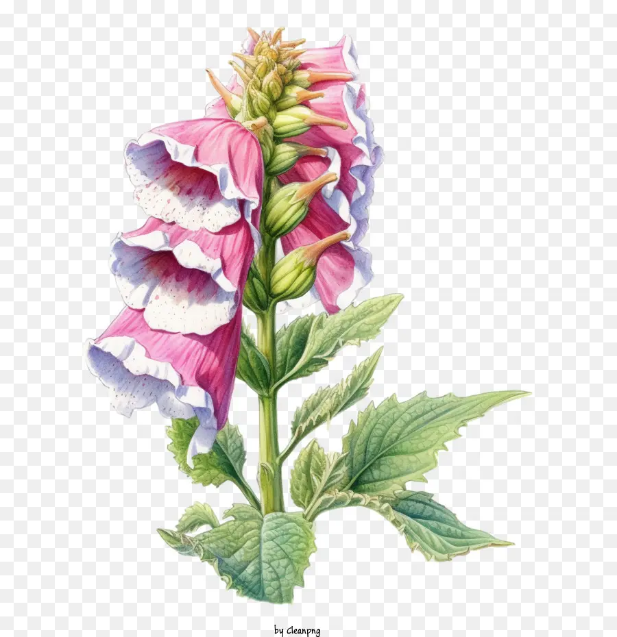 Flor De Foxglove，Flores Cor De Rosa PNG