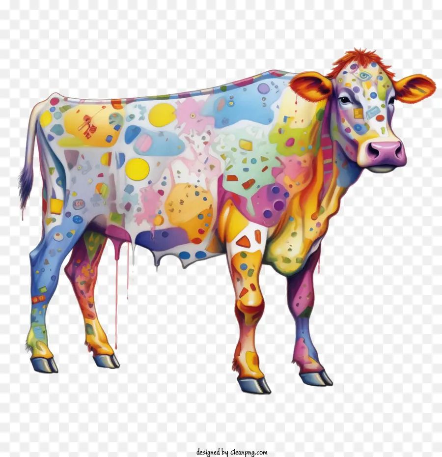 Vaca，Vaca Colorida PNG