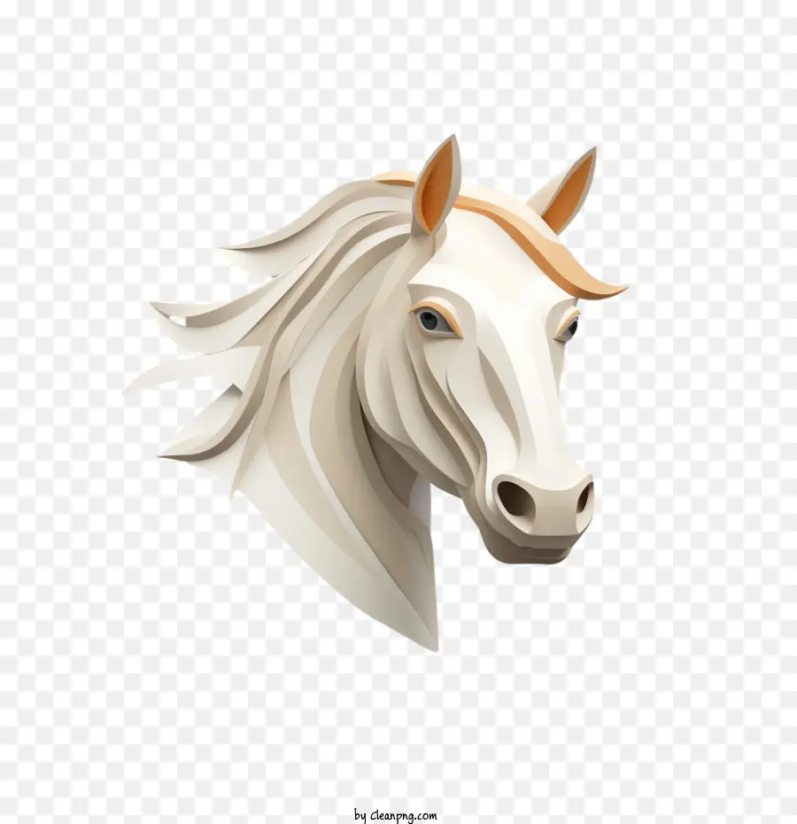 Cavalo，Branco PNG