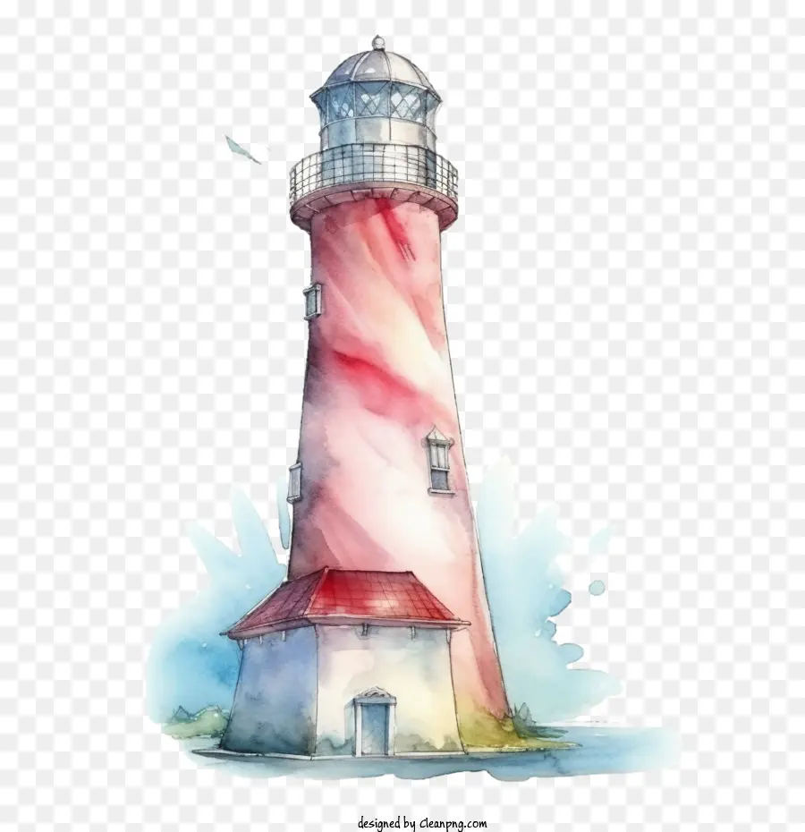 Lighthouse，Aquarela PNG