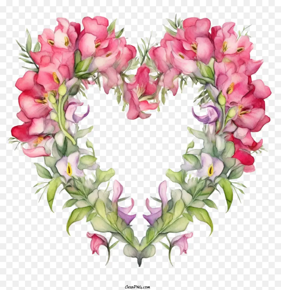 Flor Snapdragon，Coração Floral PNG