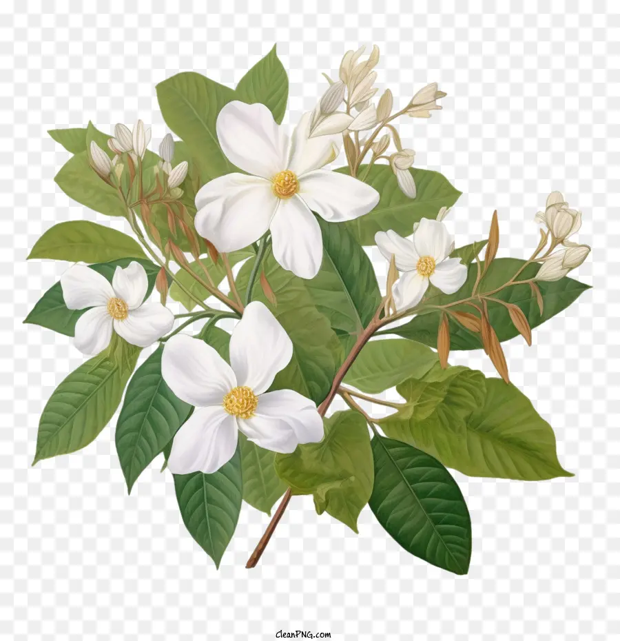 Camboja，Flores Brancas PNG