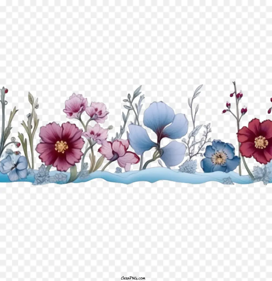 Inverno Fronteira，Flor De Fronteira PNG