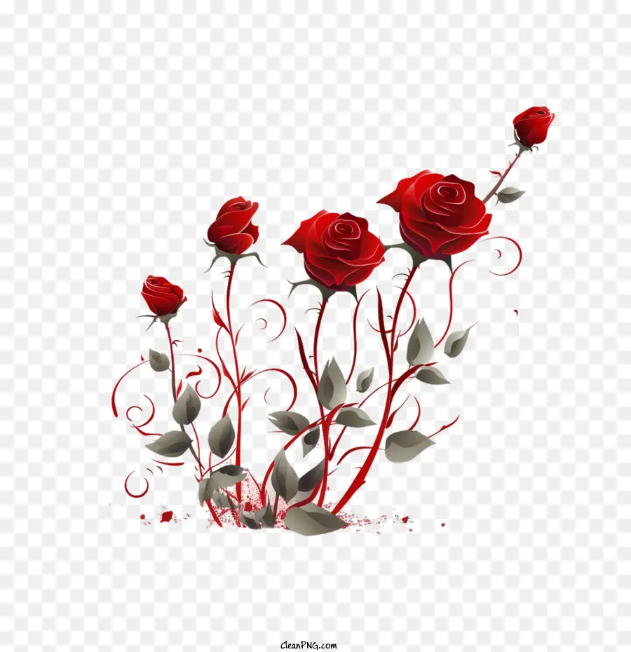 Rosa Vermelha，Rosas PNG
