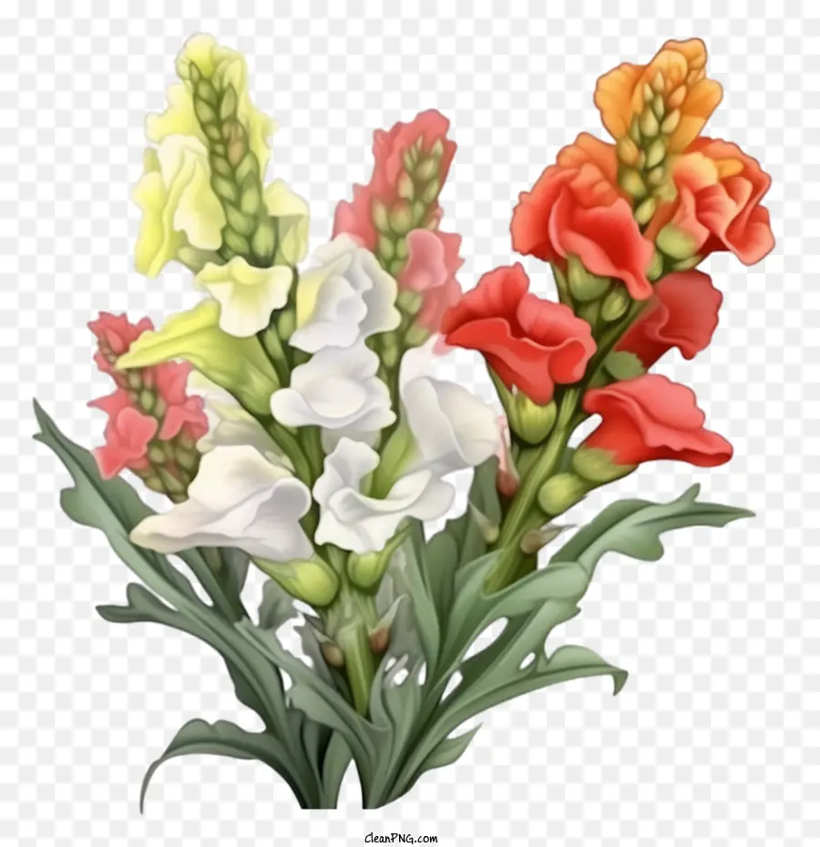 Flor Snapdragon，Vermelho PNG