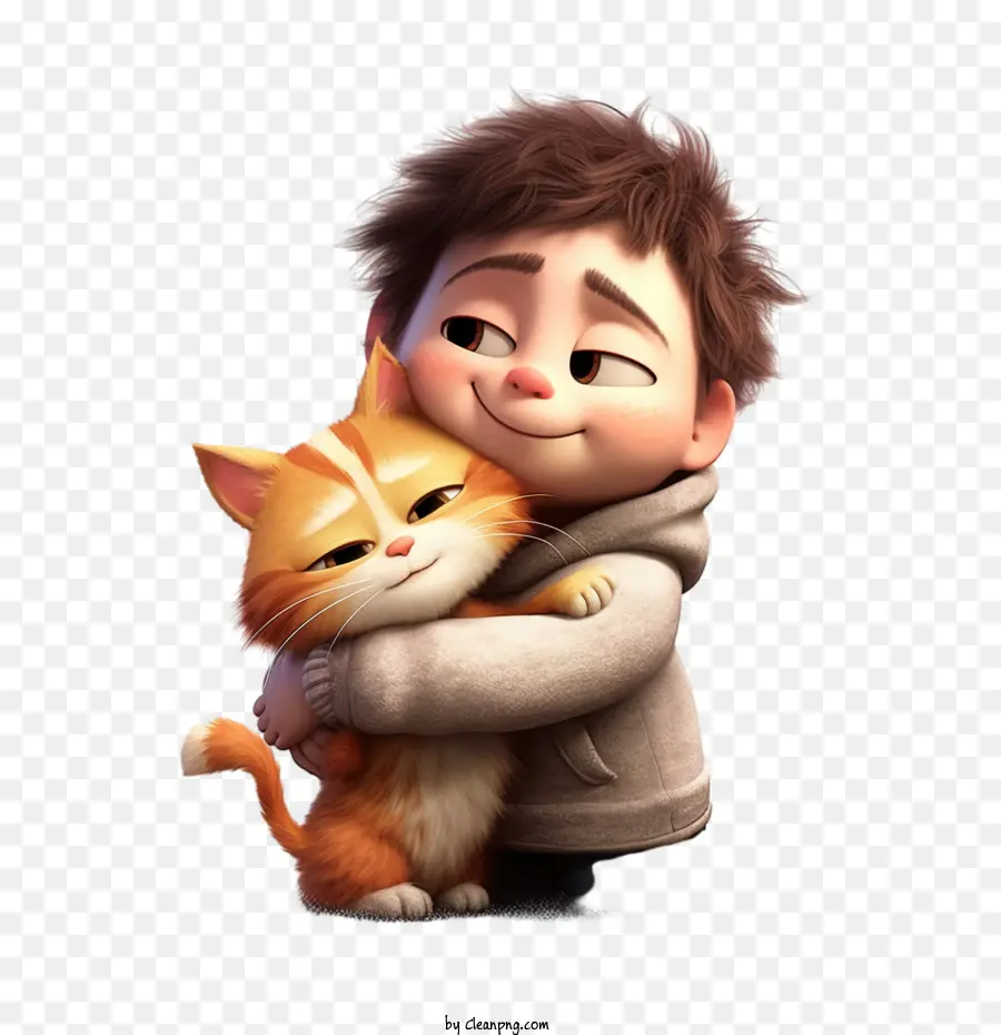 Gato，Menino E Gato PNG