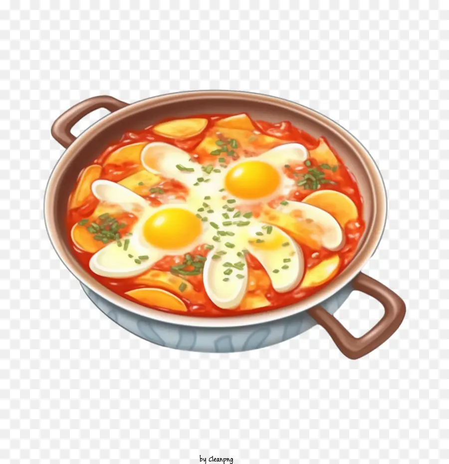 Comida Coreana，Ovos Fritos PNG