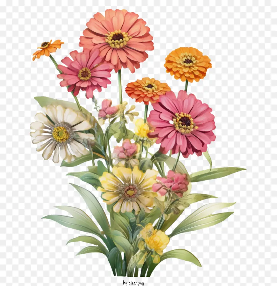 Flor Da Zinnia，Gerbera PNG