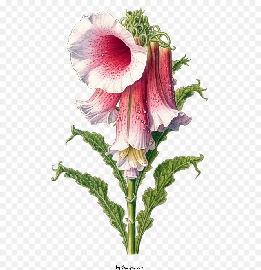 Flor De Foxglove，Cor De Rosa PNG