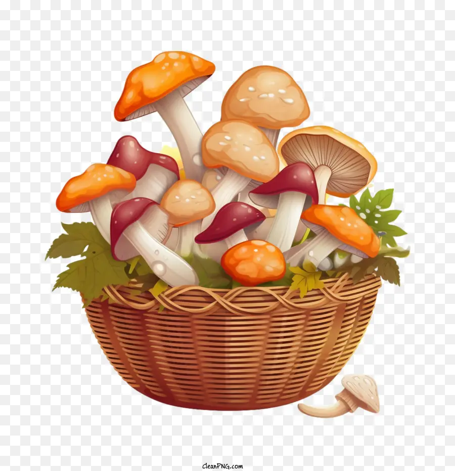 Cogumelos，Cesta PNG