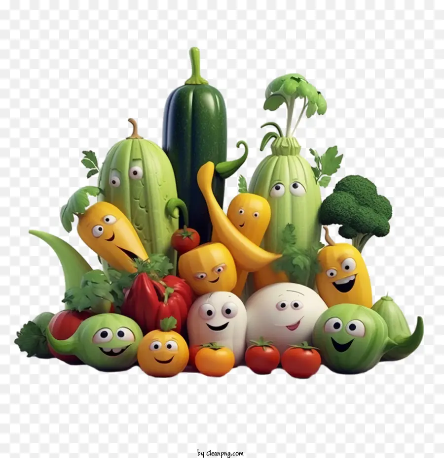 Vegetal，Legumes Fofos PNG