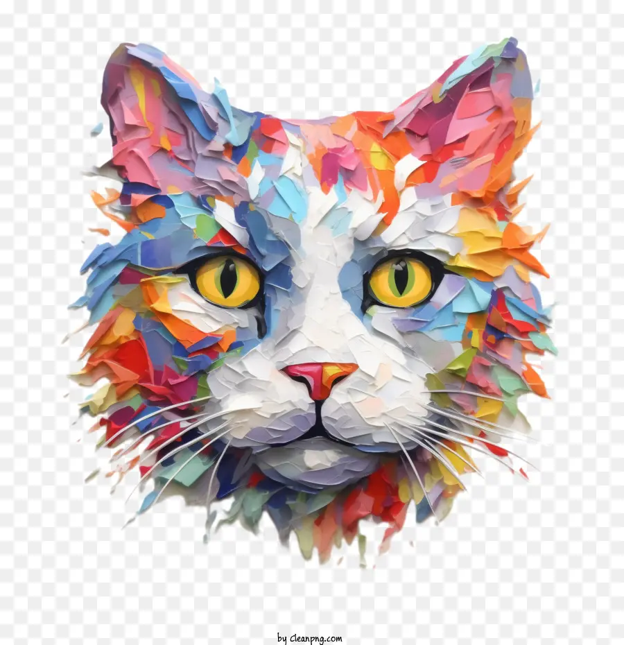 Gato，Colorido PNG