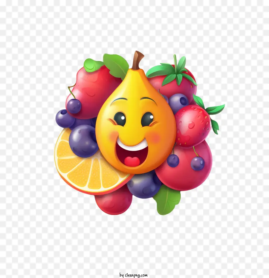Fruto Emoji，Sorriso PNG